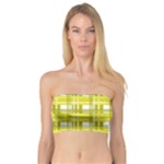 Yellow plaid pattern Bandeau Top