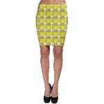 Yellow plaid pattern Bodycon Skirt