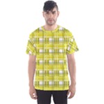 Yellow plaid pattern Men s Sport Mesh Tee