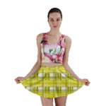 Yellow plaid pattern Mini Skirt