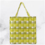 Yellow plaid pattern Grocery Tote Bag