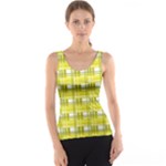 Yellow plaid pattern Tank Top