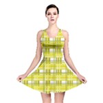 Yellow plaid pattern Reversible Skater Dress