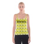 Yellow plaid pattern Spaghetti Strap Top