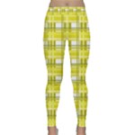 Yellow plaid pattern Classic Yoga Leggings