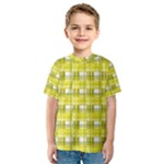 Yellow plaid pattern Kids  Sport Mesh Tee