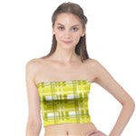 Yellow plaid pattern Tube Top