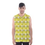 Yellow plaid pattern Men s Basketball Tank Top