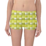 Yellow plaid pattern Boyleg Bikini Bottoms