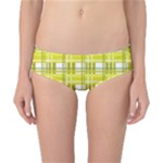 Yellow plaid pattern Classic Bikini Bottoms