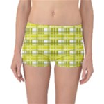 Yellow plaid pattern Reversible Bikini Bottoms