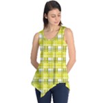 Yellow plaid pattern Sleeveless Tunic