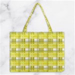 Yellow plaid pattern Medium Tote Bag