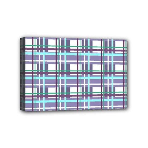 Decorative plaid pattern Mini Canvas 6  x 4  from ArtsNow.com