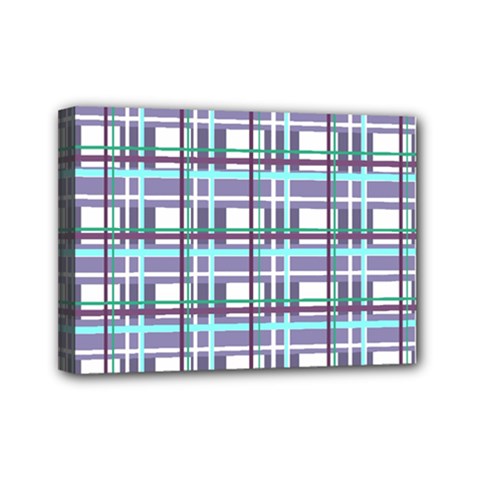 Decorative plaid pattern Mini Canvas 7  x 5  from ArtsNow.com