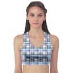 Decorative plaid pattern Sports Bra