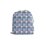 Decorative plaid pattern Drawstring Pouches (Medium) 