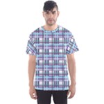 Decorative plaid pattern Men s Sport Mesh Tee