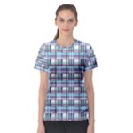 Decorative plaid pattern Women s Sport Mesh Tee