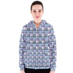 Decorative plaid pattern Women s Zipper Hoodie