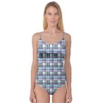 Decorative plaid pattern Camisole Leotard 