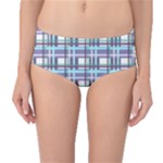 Decorative plaid pattern Mid-Waist Bikini Bottoms