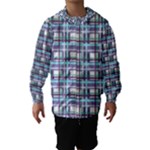 Decorative plaid pattern Hooded Wind Breaker (Kids)