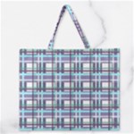 Decorative plaid pattern Zipper Large Tote Bag