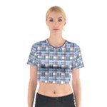 Decorative plaid pattern Cotton Crop Top