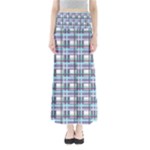 Decorative plaid pattern Maxi Skirts