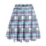 Decorative plaid pattern High Waist Skirt