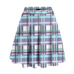 Decorative plaid pattern High Waist Skirt