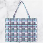 Decorative plaid pattern Medium Zipper Tote Bag