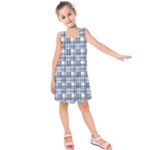 Decorative plaid pattern Kids  Sleeveless Dress