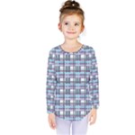 Decorative plaid pattern Kids  Long Sleeve Tee