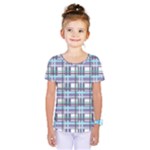 Decorative plaid pattern Kids  One Piece Tee