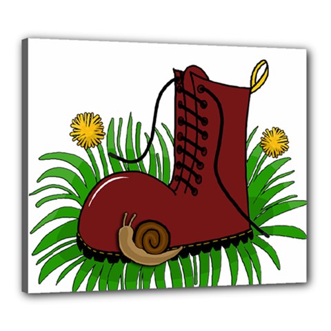 Boot in the grass Canvas 24  x 20  from ArtsNow.com