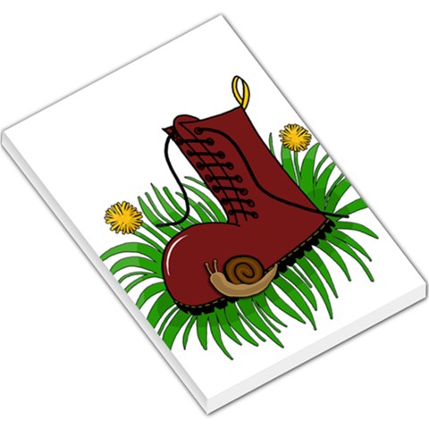 Boot in the grass Large Memo Pads from ArtsNow.com