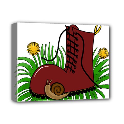Boot in the grass Deluxe Canvas 14  x 11  from ArtsNow.com