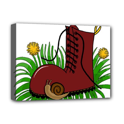Boot in the grass Deluxe Canvas 16  x 12   from ArtsNow.com
