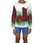 Boot in the grass Kids  Long Sleeve Swimwear