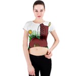 Boot in the grass Crew Neck Crop Top