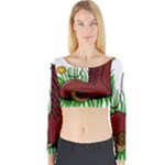 Boot in the grass Long Sleeve Crop Top