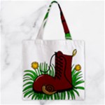 Boot in the grass Zipper Grocery Tote Bag