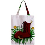 Boot in the grass Zipper Classic Tote Bag