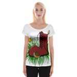 Boot in the grass Women s Cap Sleeve Top