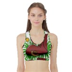 Boot in the grass Sports Bra with Border