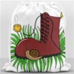 Boot in the grass Drawstring Bag (Large)