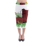 Boot in the grass Midi Pencil Skirt