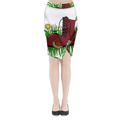 Boot in the grass Midi Wrap Pencil Skirt from ArtsNow.com
